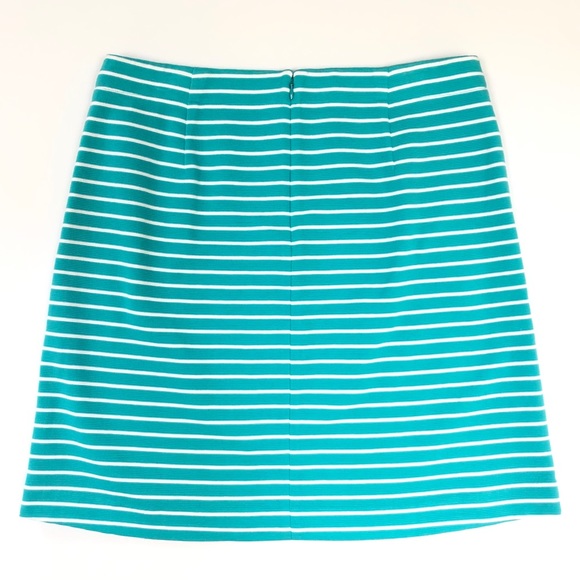 Talbots Aqua and white striped skirt - Picture 5 of 7